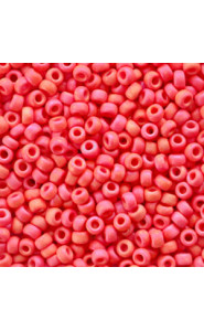 Miyuki rocailles Perlen 8/0 - Opaque matte vermilion red 8-407FR